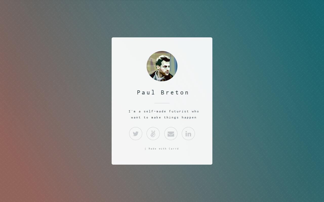 Carrd profile picture for @paul